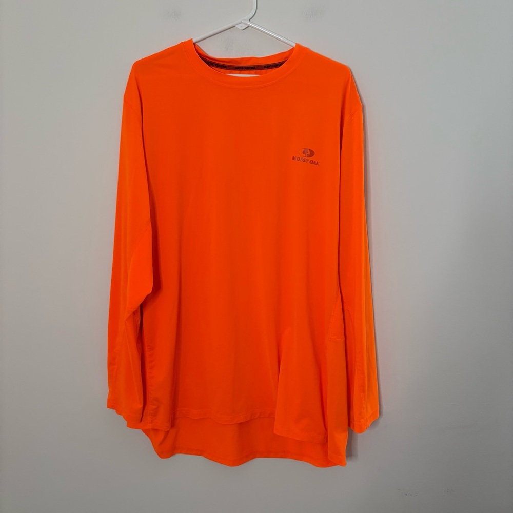 Mossy Oak Men’s Long Sleeve Shirt 2XL Orange Hunting Outdoors